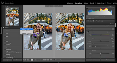 Como salvar presets no lightroom ?